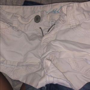 White denim shorts